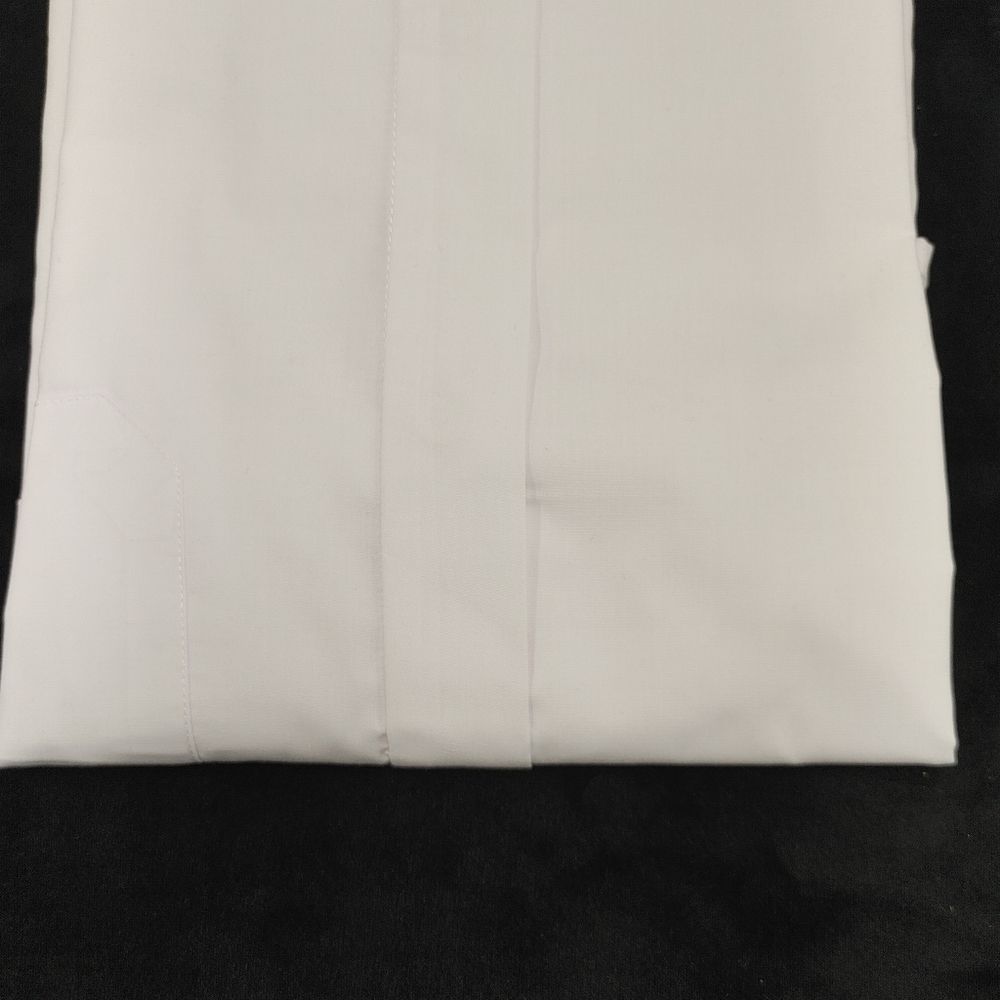 COPY - MEN'S FORTINO LANDI WHITE BANDED COLLAR DRESS SHIRT. REGULAR FIT. - Picture 2 of 4